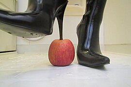 Asian Thigh High Boots Crush Apple - free porn video