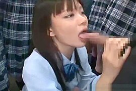 schoolgirl Giving Blowjob For Busines Man Fucked While Standing On The Bus (18+) - free porn video
