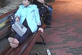 Candid Mature Asian Nylon Feet - free porn video