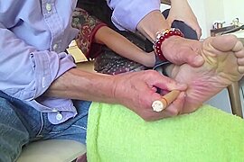 Japanese Foot Torture With Wooden Stick Instructional Video 2 - free porn video