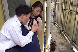 Japanese housewife gets addicted to molesters on bus - free porn video