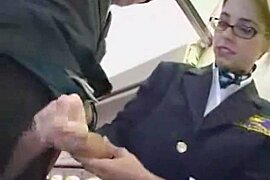 American Stewardess Handjob - free porn video