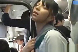 Japanese School Girl On Public Bus Getting Her Pussy Wet (18+) - free porn video