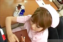 Handjob visiting asian nurse - free porn video