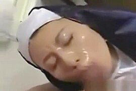 Japanese teen Nun Does Bukkake (18+) - free porn video