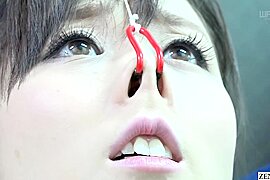 BDSM JAV Yuu Kawakami CMNF Nose Hook Blowjob - free porn video