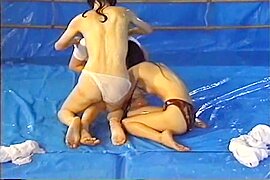 Oiled Japanese Catfight - free porn video