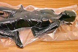 Girls experience syncope in vacuum bag (horizontal version) - free porn video