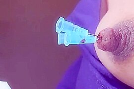 Big nipple needle play - free porn video
