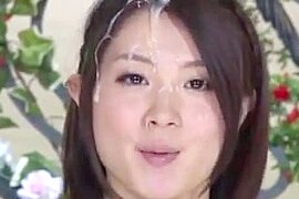 Nishio kaori anzu yuu in japanese bukkake tv news - free porn video