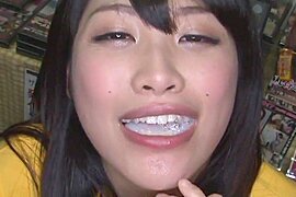 Miki Sunohara helping masturbators in a sex shop - free porn video