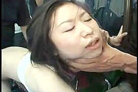 japanese schoolgirl in the bus, the elevator and the sauna (18+) - free porn video
