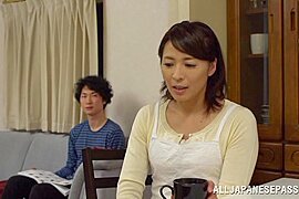 Hisae Yabe mature Japanese nurse sucks cock - free porn video