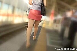 Nasty Asian babe with big boobs gets public fucking - free porn video