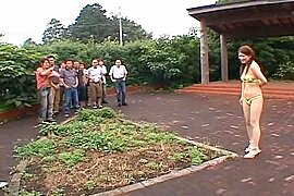 Rinoa Hinata Hot Asian babe gets an outdoor gangbang - free porn video
