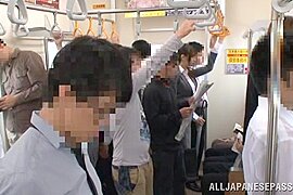 Naughty Japanese teen has sex on the train (18+) - free porn video