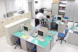 Hot babe Azumi in office uniform getting doggystyle - free porn video