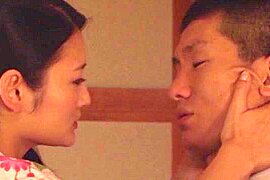 Risa Murakami naughty Asian milf in kimono in position 69 - free porn video