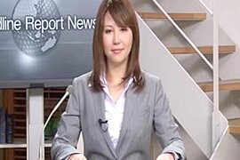 Real Japanese news reader two - free porn video