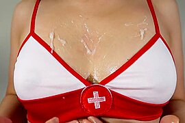 Naughty Asian Lesbian Nurse promised her Patient a Titjob after Penis Rehab - free porn video