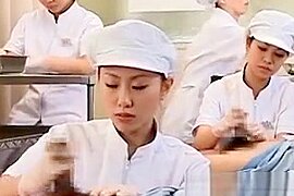teen asian nurses rubbing shafts for sperm medical exam (18+) - free porn video