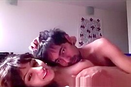 Indian couple having sex in front of their computer - free porn video