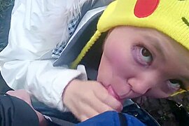 Sakura'Chan Swallow Load In Public (Almost Caught!!) - free porn video