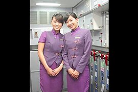 Asia of a certain airline cabin attendant is flowing out the in nature's garb Dziga take image and Gonzo Movie! - free porn video