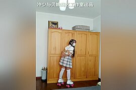 Self Bondage schoolgirl (18+) - free porn video