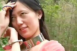 Chinese Beauty In Metal Bondage Outdoors - free porn video