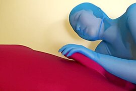 Miraidouga - Cute Mayu-chan See-through Zentai Ao - free porn video