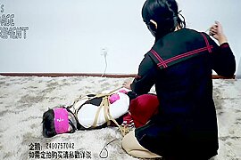 Chinese Bondage Hogtied & Tape Gagged - free porn video