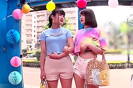 Shy Japanese Beauties Gives Handjob Cumshot To Stranger In Glass Room - free porn video