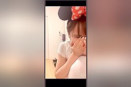 Smartphone personal shooting Innocent girl who cries with her boobs puffed up during live streaming...w.628 - free porn video
