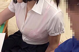 B3D2302-A student 18+ who is in estrus and erected by a big breasted tutor's nipple slip - free porn video