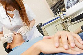 Yume Mizuki is a dentist and her patient's cock is too hard to ignore - JapanHDV - free porn video