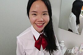 Pov Cute yo Japanese schoolgirl Gets A Huge Facial After She Sucks Her Stepdads Dick To Thank Him For Her New Phone (18+) - free porn video