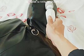 Chinese Bd First In Leather Hood And Straitjacket - free porn video