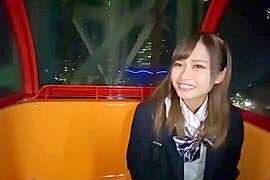 キュートな制服美女がキスからのラブラブ濃密エッチでバッククンニされてお返しの足コキ - free porn video